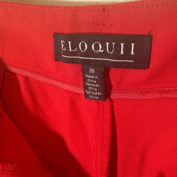 ELOQUII Red Wide Leg Tie Ankle Pants Size 20 NWT - Picture 8 of 11